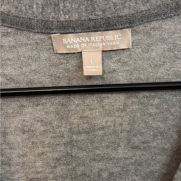 Banana Republic Gray Women's Lightweight Sweater Cardigan size L wool blend - Picture 2 of 5